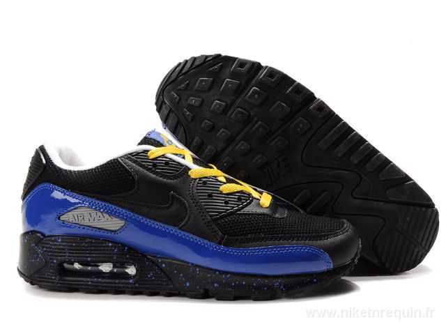 noir et bleu occasionnels Nike Air Max 90 (1)